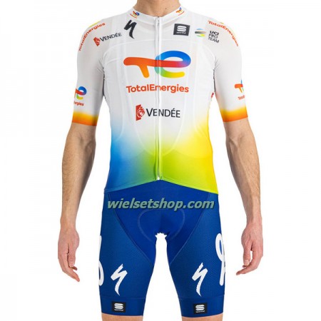 Fietskleding (Fietsshirt + Korte Koersbroek) 2023 TotalEnergies